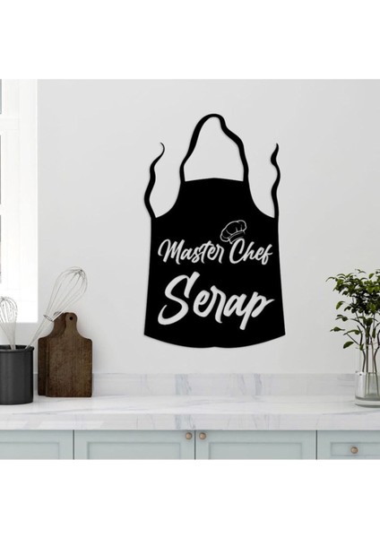 Şekilli Mutfak Önlüğü, Şık Tasarım ve Rahat Kullanım, Siyah Renk.