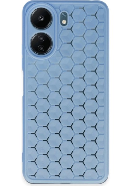 Newface Xiaomi Redmi 13C Kılıf Petek Silikon Kapak - Mavi