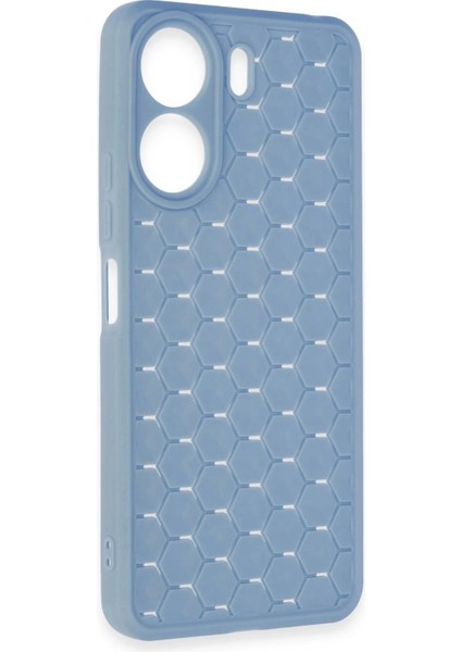 Newface Xiaomi Redmi 13C Kılıf Petek Silikon Kapak - Mavi modelleri
