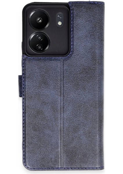 Newface Xiaomi Redmi 13C Kılıf Trend S Plus Kapaklı Kılıf - Lacivert