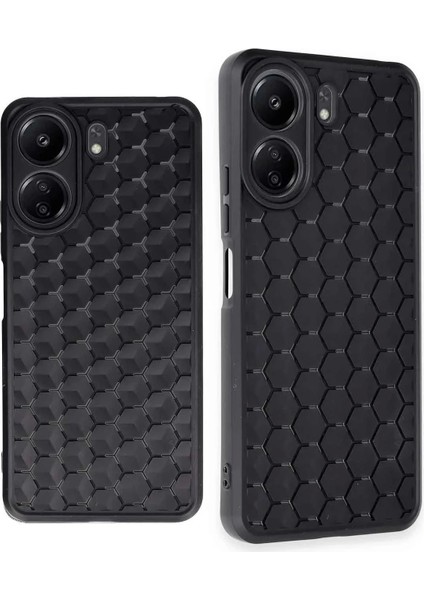 Newface Xiaomi Redmi 13C Kılıf Petek Silikon Kapak - Siyah modelleri