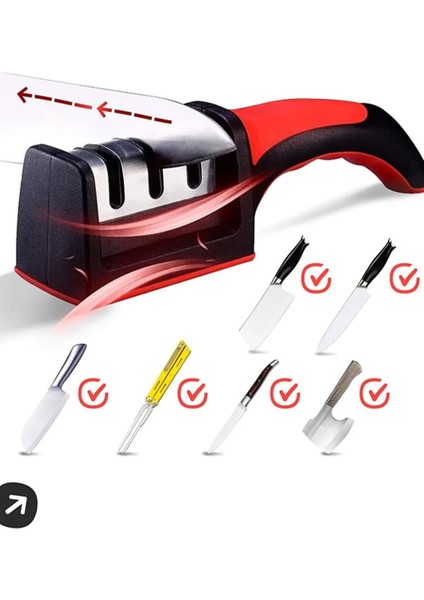 Elmas Bıçak Bileme Aleti, Ergonomik Sap, 3 Açılı, Pratik ve Dayanıklı fırsatları