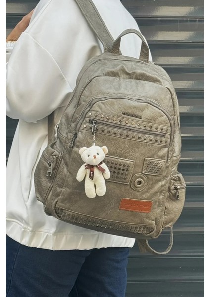 Kadın Yeni Sezon Ithal Yıkamalı Deri Sırt Çantası