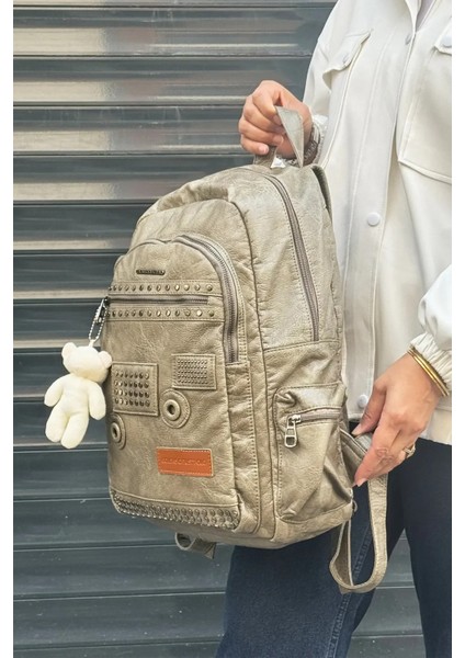 Kadın Yeni Sezon Ithal Yıkamalı Deri Sırt Çantası indirimleri