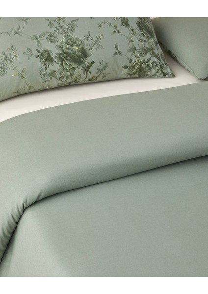 Rosy Glow Pamuk Tek Kişilik Nevresim Takımı 160X220 cm Yeşil modelleri