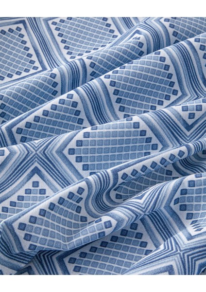 Diamond Twist Kolay Ütülenir Çift Kişilik Nevresim Takımı 200X220 cm Koyu Mavi indirimleri