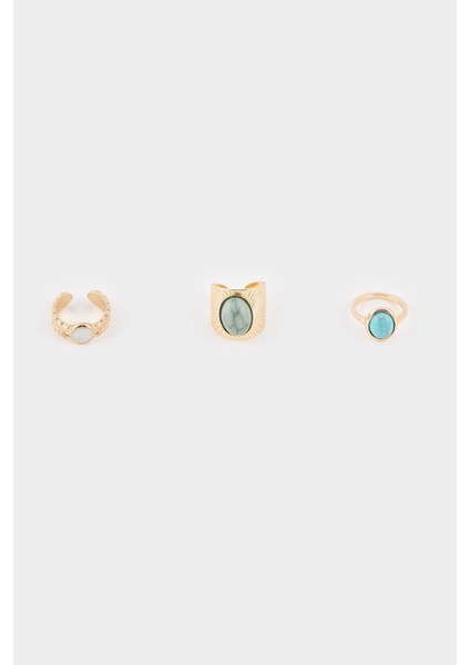 Kadın 3'lü Gold Yüzük F6853AXNS