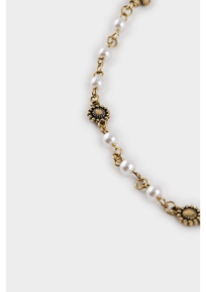 Kadın İnci Detaylı Gold Kolye F6856AXNS fiyatları