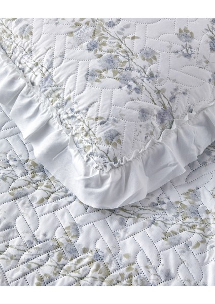 Blossom Stripe Çok Amaçlı Çift Kişilik Yatak Örtüsü Takımı 200X220 cm Mavi indirimleri