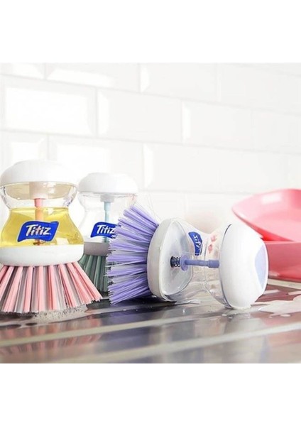 Çok Renkli Deterjan Hazneli Bulaşık Fırçası, Pratik Temizlik Aracı, Dayanıklı ve Şık Tasarım fiyatları