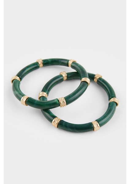 Kadın 2'li Yeşil Taşlı Bilezik F6755AXNS fiyatları