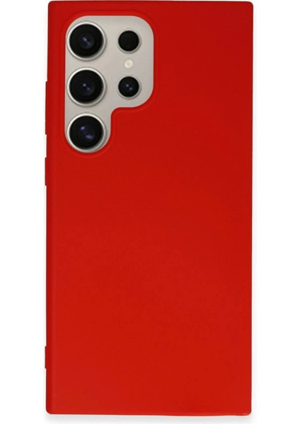 Newface Samsung Galaxy S24 Ultra Kılıf First Silikon - Kırmızı modelleri