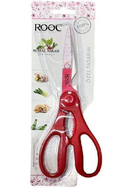 Kırmızı Çok Amaçlı Mutfak Makası, Dayanıklı ve Pratik Kullanım Için Ideal