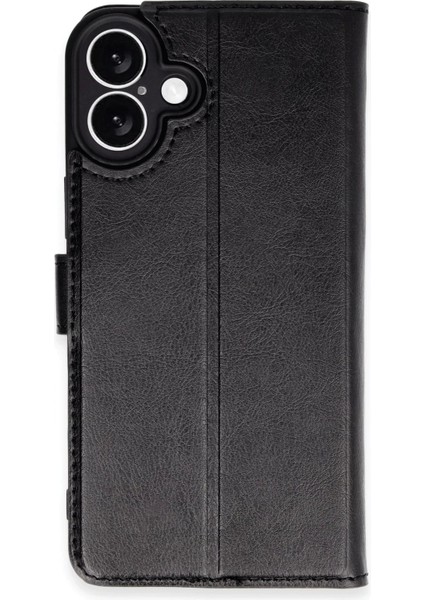 Newface iPhone 16 Plus Kılıf Trend S Plus Kapaklı Kılıf - Siyah