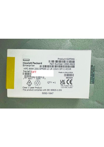 Hpe Aruba Networking S2P34A 25 Gbe SFP28 Lr Lc 10 Km Smf Transceiver fiyatları