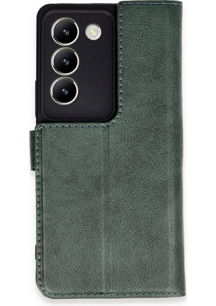 Newface Vivo V30 Lite 4g Kılıf Trend S Plus Kapaklı Kılıf - Yeşil