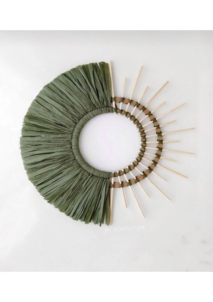 Haki Rafya Yelpaze Dekor Şık