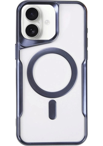 Newface iPhone 16 Plus Kılıf Boyi Magsafe Silikon Kapak - Lacivert