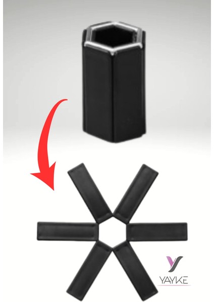 Katlanabilir Siyah Silikon Tencere Altlığı, Isıya Dayanıklı ve Kaydırmaz Özellikli indirimleri