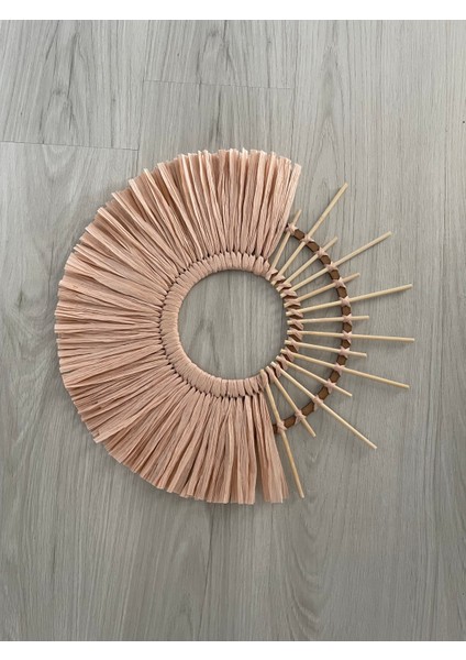 Pembe Rafya Dekor Şık