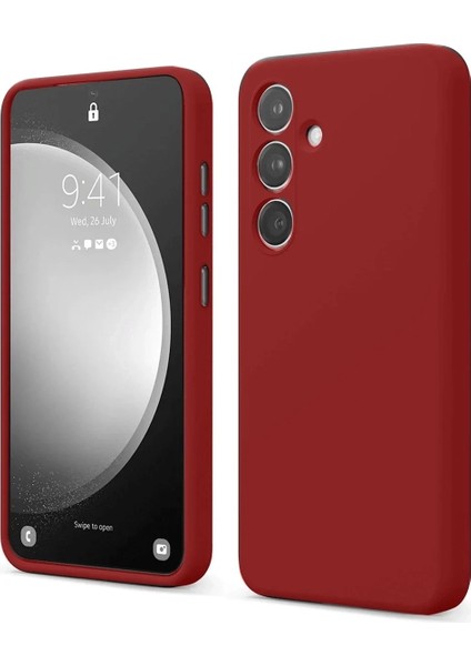 Newface Samsung Galaxy S24 Fe Kılıf First Silikon - Kırmızı