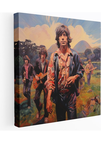 Rolling Stones Kanvas Tablo - Rock Grubu Rolling Stones'un Ilham Veren Tasarımıyla Özel Kanvas Duvar Sanatı