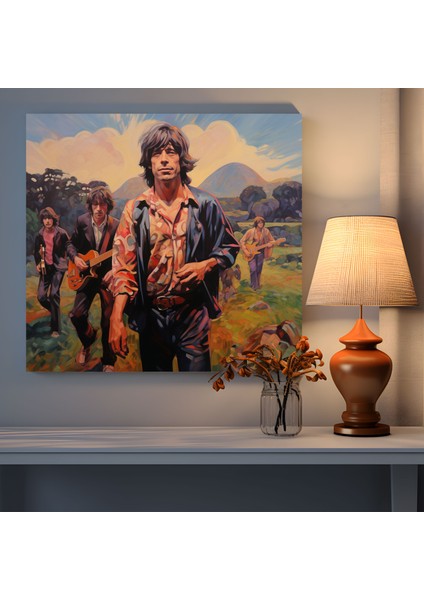 Rolling Stones Kanvas Tablo - Rock Grubu Rolling Stones'un Ilham Veren Tasarımıyla Özel Kanvas Duvar Sanatı modelleri