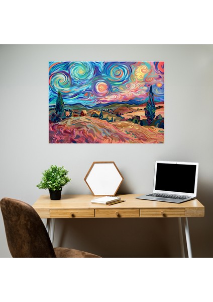 Renkli Kıvrımlar Van Gogh Duvar Sanatı - Vincent Van Gogh Kanvas Tablo Duvar Dekorasyonu Duvar Sanatı fiyatları