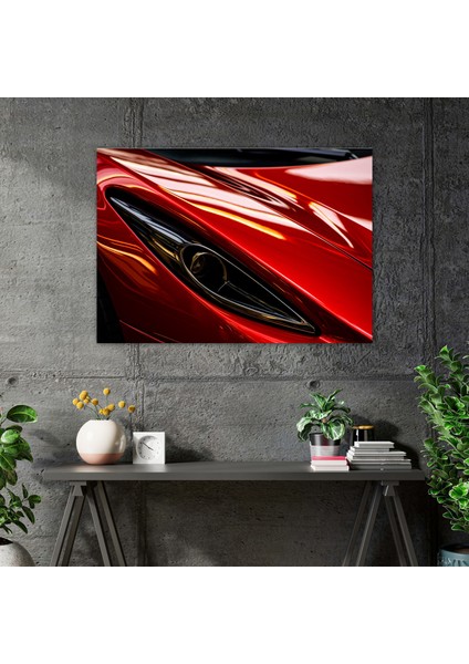Ferrari Kanvas Tablo - Çağdaş Yakın Çekim Duvar Sanatı - Performanslı Ferrari Kanvas Tablo Yakın Çekim Fotoğraf fiyatları
