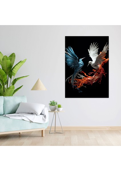 Kıvrılan Origami Turnaları Duvar Sanatı - Origami Duvar Sanatı Zarifçe Kıvrılan Kanvas Duvar Sanatı fiyatları