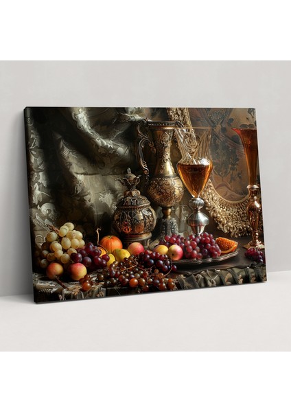 Rembrandt Zarif Natürmort Kanvas Tablo - Ev Dekorasyonu Duvar Dekorasyonu Kanvas Duvar Sanatı