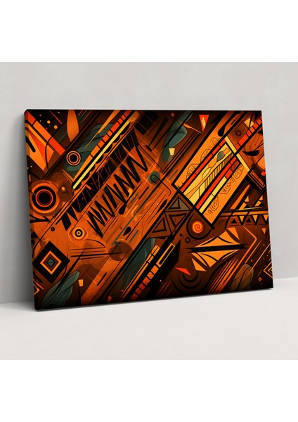 Orta Taş Devri Kabile Desenleri Duvar Sanatı - Orta Taş Devri Duvar Sanatı Kanvas Tablo Duvar Dekorasyonu