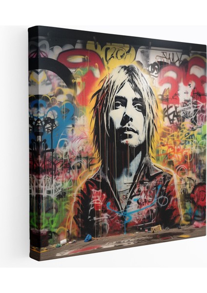Kurt Cobain Duvar Sanatı - Kanvas Tablo Duvar Dekorasyonu Ev Dekorasyonu