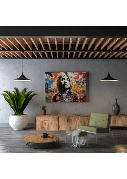 Kurt Cobain Duvar Sanatı - Kanvas Tablo Duvar Dekorasyonu Ev Dekorasyonu fiyatları