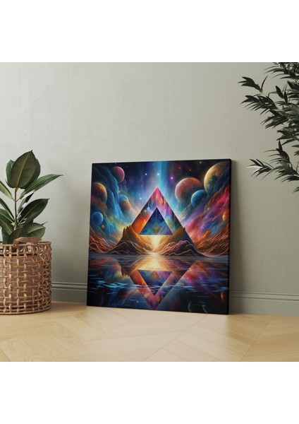 Pink Floyd Kanvas Tablo - Psikedelik Prizma - Duvar Sanatı Kanvas Duvar Dekorasyonu fiyatları