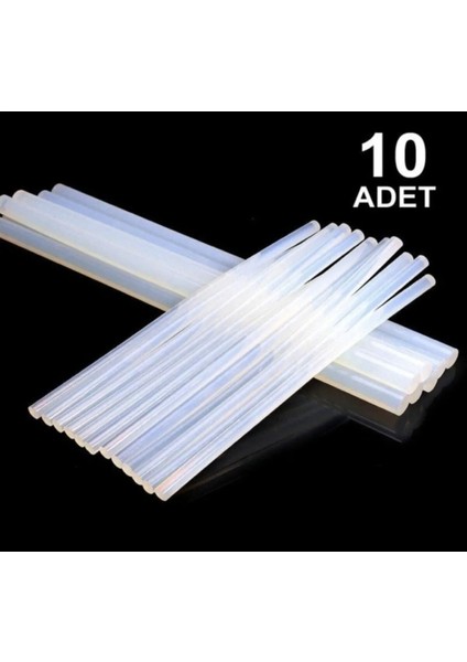 10 Adet Dayanıklı ve Kolay Eriyen İnce Sıcak Silikon Tabanca Mum Çubukları