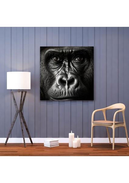 Goril Duvar Dekorasyonu - Bilgelik ve Güç Ile Tasarlanmış Kanvas Tablo fiyatları
