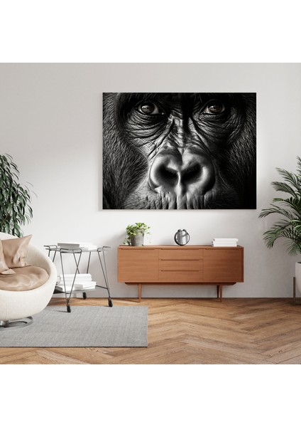 Goril Duvar Dekorasyonu - Bilgelik ve Güç Ile Tasarlanmış Kanvas Tablo modelleri