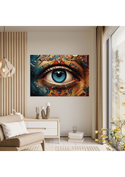 Hipnoz Duvar Sanatı - Hipnoz Ev Dekorasyonu Kalediskop Dijital Kolaj Sanat Eseri modelleri