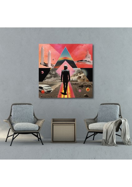 Pink Floyd Kanvas Tablo - Kolaj Sanat Duvar Dekorasyonu fiyatları