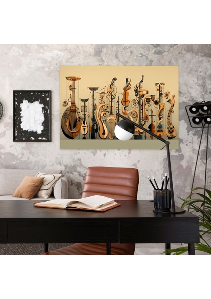 Orta Taş Devri Müzik Aletleri Kanvas Tablo - Orta Taş Devri Duvar Sanatı Kanvas Duvar Sanatı fiyatları