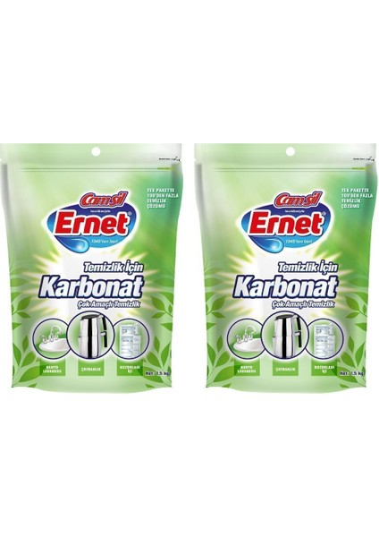 Kokusuz Karbonat 2 x 1,5 kg - İnce Granüllü, Çok Amaçlı Yüzey ve Mutfak Temizliği, 2'li Paket fiyatları