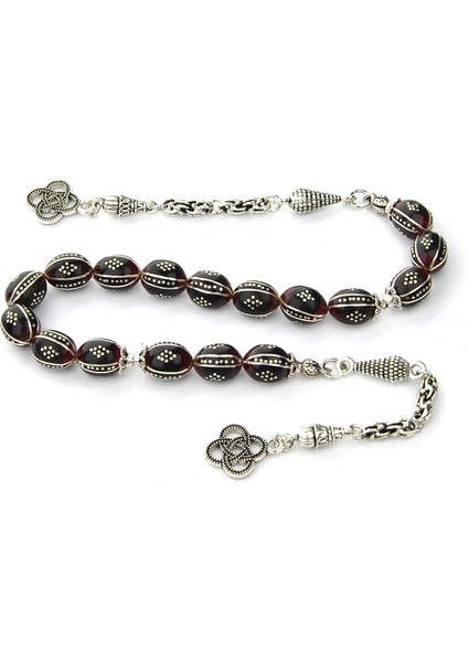 Beyzi Kesim Karpuz Baklava Işleme Oltu Taşı ve Galalith Zaza Tespih fiyatları