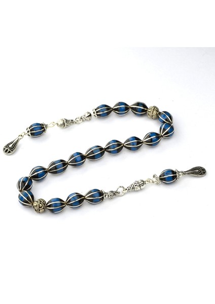 Galalith ve Oltu Taşı Arpa Kesim Karpuz Dilim Gümüş Işleme Zaza Tespih fiyatları