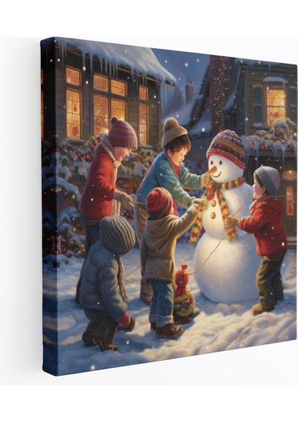 Noel Kar Küresi Duvar Sanatı - Duvar Dekorasyonu Kanvas