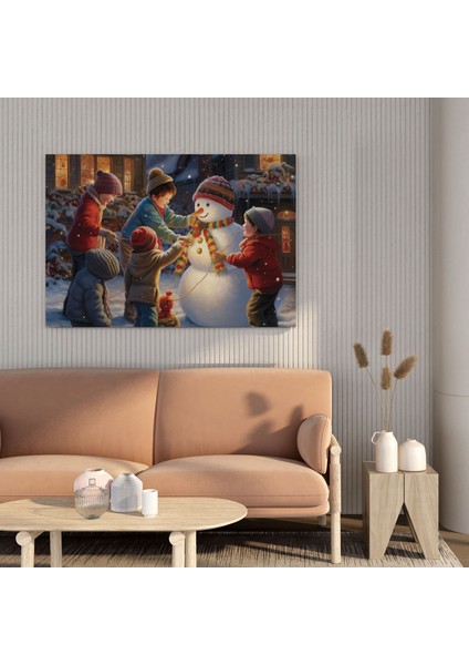 Noel Kar Küresi Duvar Sanatı - Duvar Dekorasyonu Kanvas modelleri