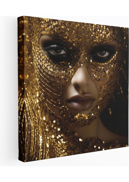 Işıltılı Duvar Sanatı - Altın Parıltı - Işıltı Altın Pul Lüks Ev Dekorasyonu