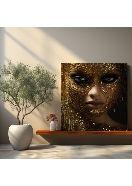 Işıltılı Duvar Sanatı - Altın Parıltı - Işıltı Altın Pul Lüks Ev Dekorasyonu modelleri