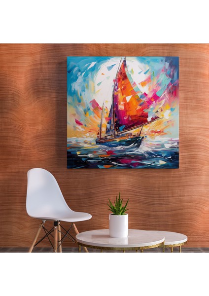 Yelkenli Kanvas Tablo - Soyut Macera - Duvar Sanatı - Yelkenli Macera Ruhu Kanvas Soyut Sanat modelleri