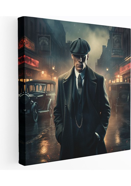 Peaky Blinders Gerçeküstü Dijital Duvar Sanatı - Kanvas Tablo Birmingham Duvar Sanatı